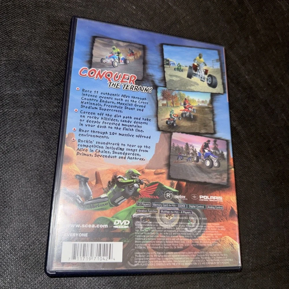 ATV Offroad Fury PlayStation 2 2001 PS2 in Original Case Manual Rated E Everyone
